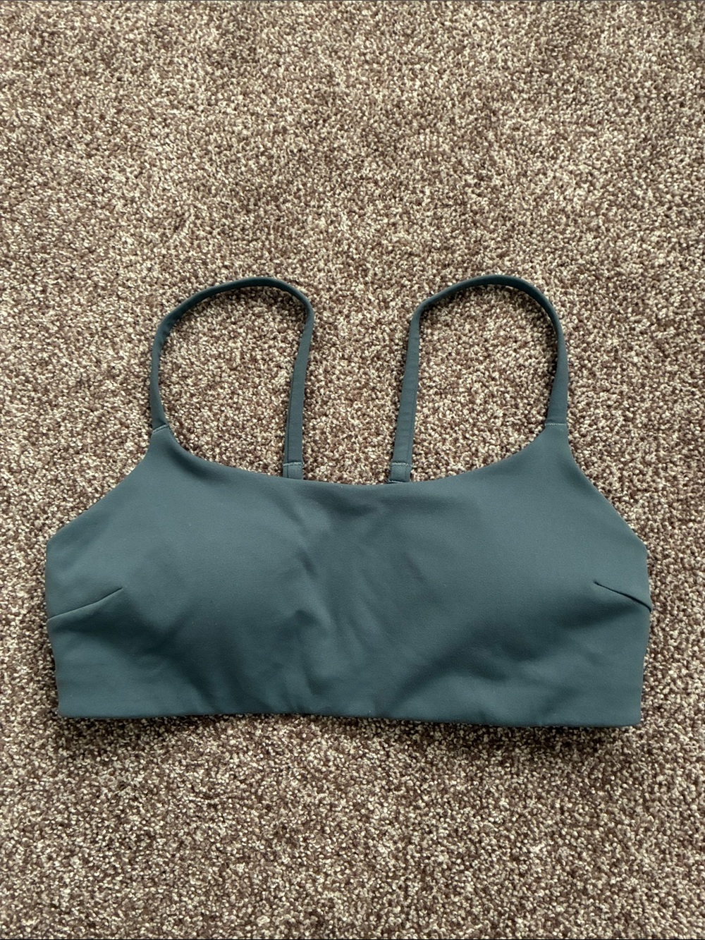 Lululemon Wunder Train Racerback Bra Oil Grey size 8
